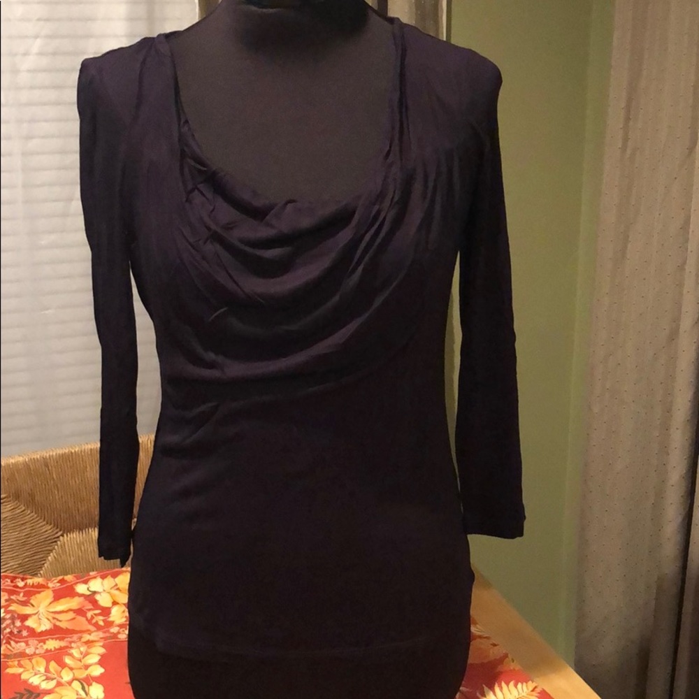 🆕 Michael Kors Black Cowl Neck 3/4 Sleeve Shirt